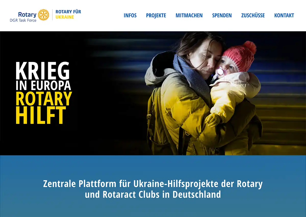 Rotary für Ukraine Website